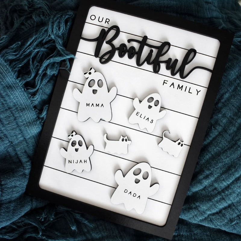 Personalized Our Bootiful Family Sign, Decoration Halloween Family Sign