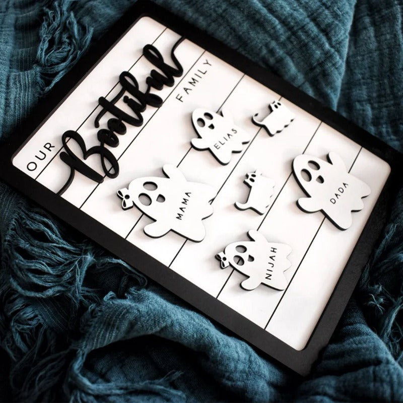 Personalized Our Bootiful Family Sign, Decoration Halloween Family Sign