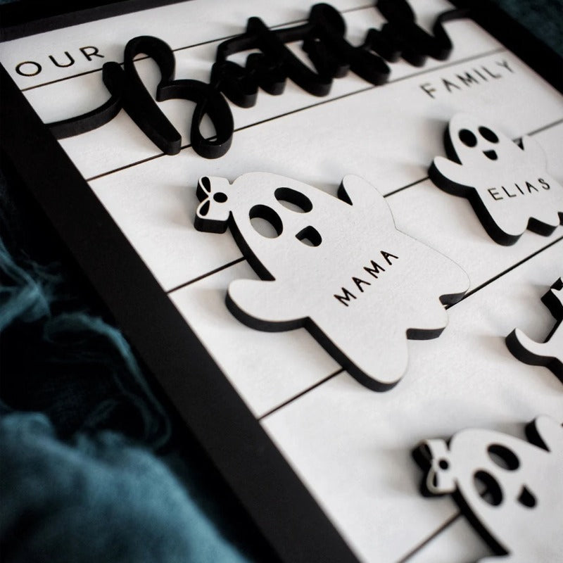 Personalized Our Bootiful Family Sign, Decoration Halloween Family Sign