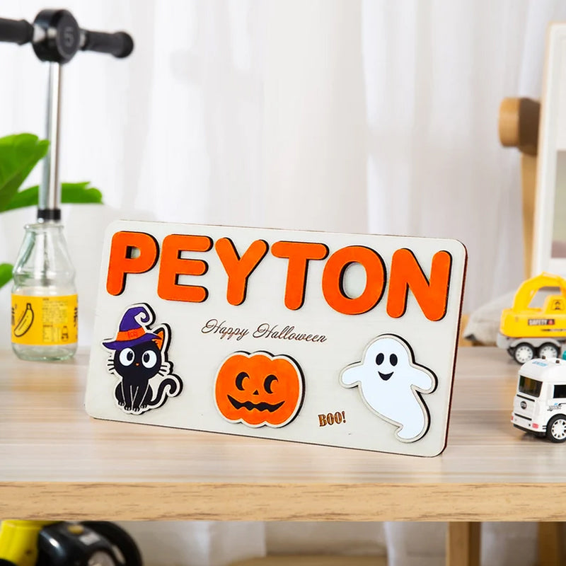 Personalized Halloween Baby Name Decoration Board