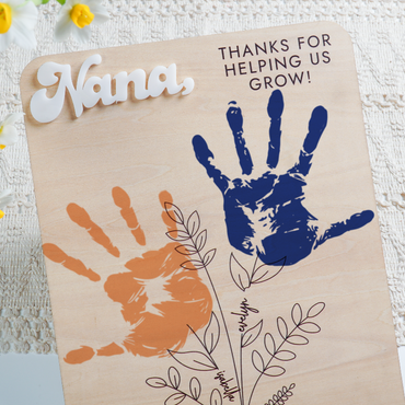 Personalized DIY Handprint Sign, Mother's Day Gift Sign