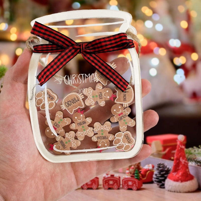Personalized Family Gingerbread Cookie Jar Ornament