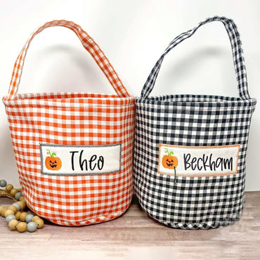 Personalized Embroidered Halloween Bucket, Halloween Gift for Kids