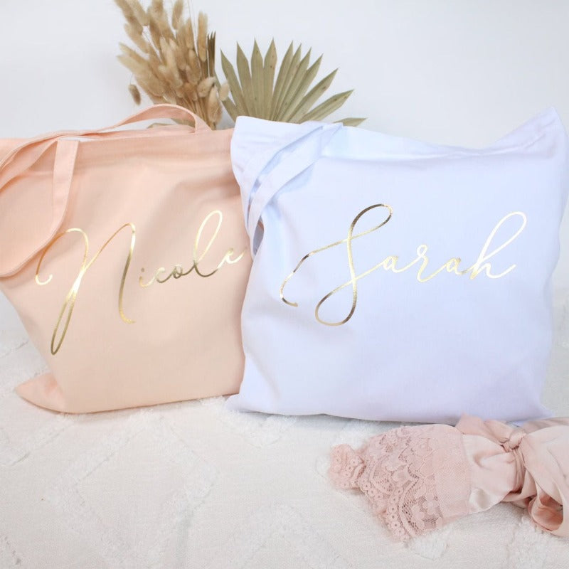 Personalized Name Bridesmaid Tote Bag, Gift for Bridesmaid