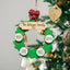 Personalized Wood Garland Wreath Ornament With Family Member Names