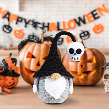 Halloween Gnome Crochet Decoration