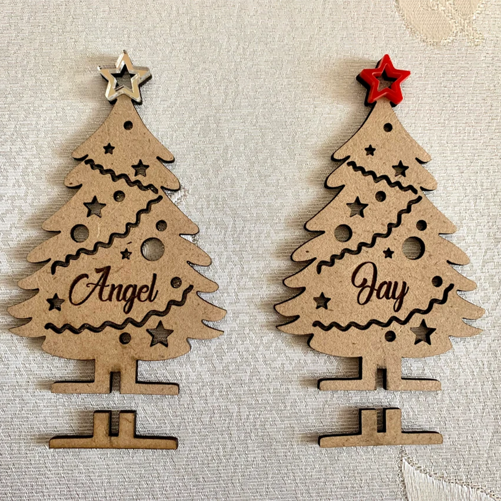Personalized Place Name Settings 3D Christmas Tree