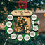 Personalized Wood Garland Wreath Ornament With Family Member Names
