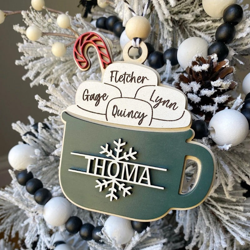 Personalized Family Name Hot Chocolate Ornament