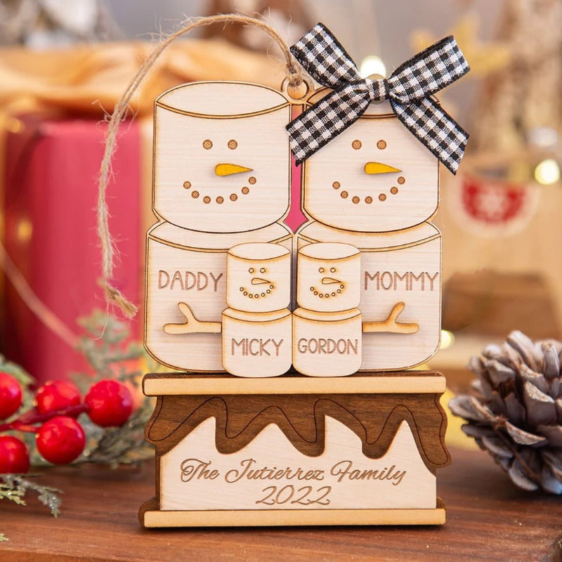 Personalized Family Snowman Christmas Ornament
