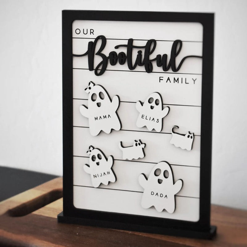 Personalized Our Bootiful Family Sign, Decoration Halloween Family Sign