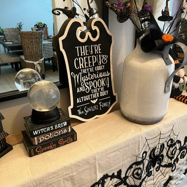 Personalized "They're Creepy" Sign, Halloween decoration