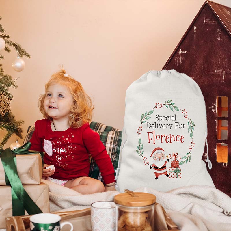 Personalized Santa Sack, Special Delivery For Kid
