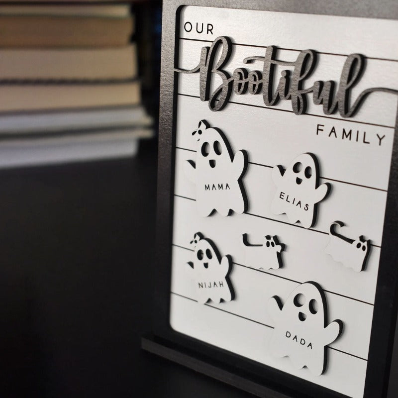 Personalized Our Bootiful Family Sign, Decoration Halloween Family Sign