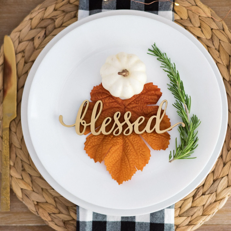 Thanksgiving Place Setting Card, Thanksgiving Table Decor