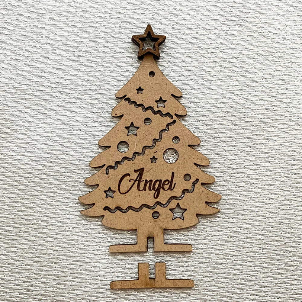 Personalized Place Name Settings 3D Christmas Tree