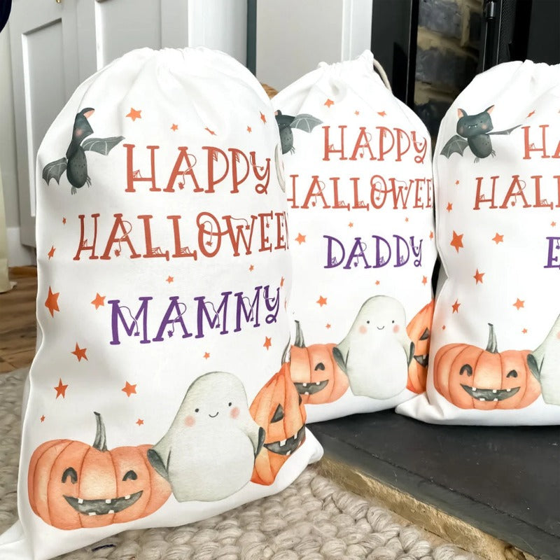 Personalized Halloween Trick or Treat Bag, Halloween Gift for Kids