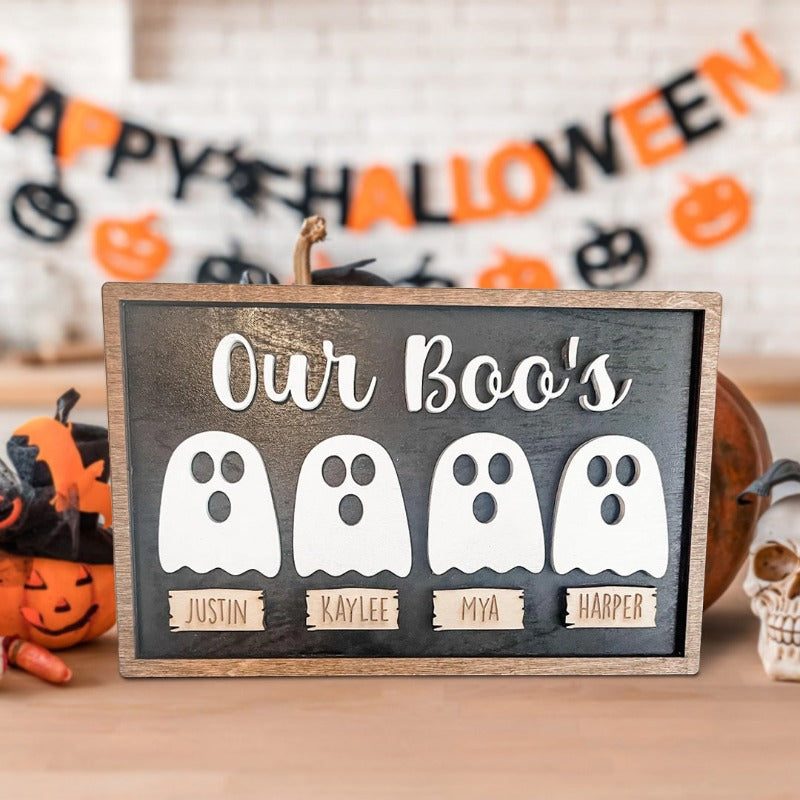 Our Boo's - Personalized Family Halloween Sign