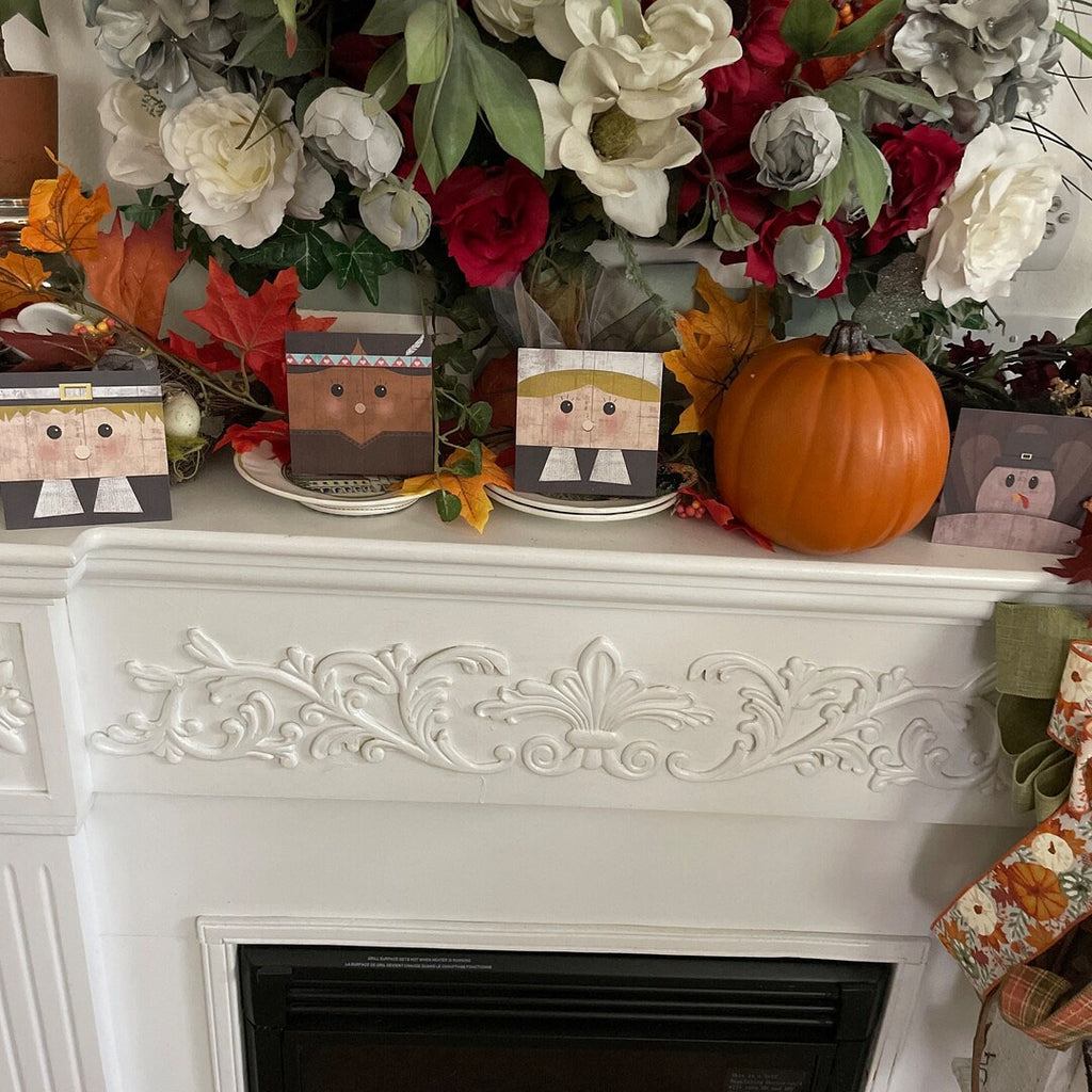 Thanksgiving Decoration Wooden Sign Set, Mantel Decoration