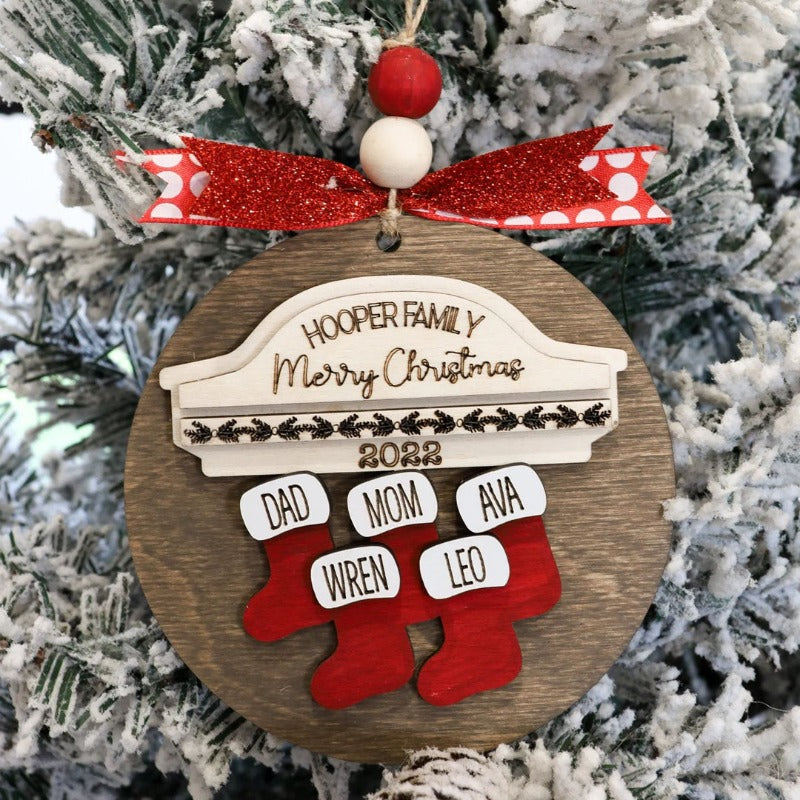 Personalized Family Name Stocking Ornament