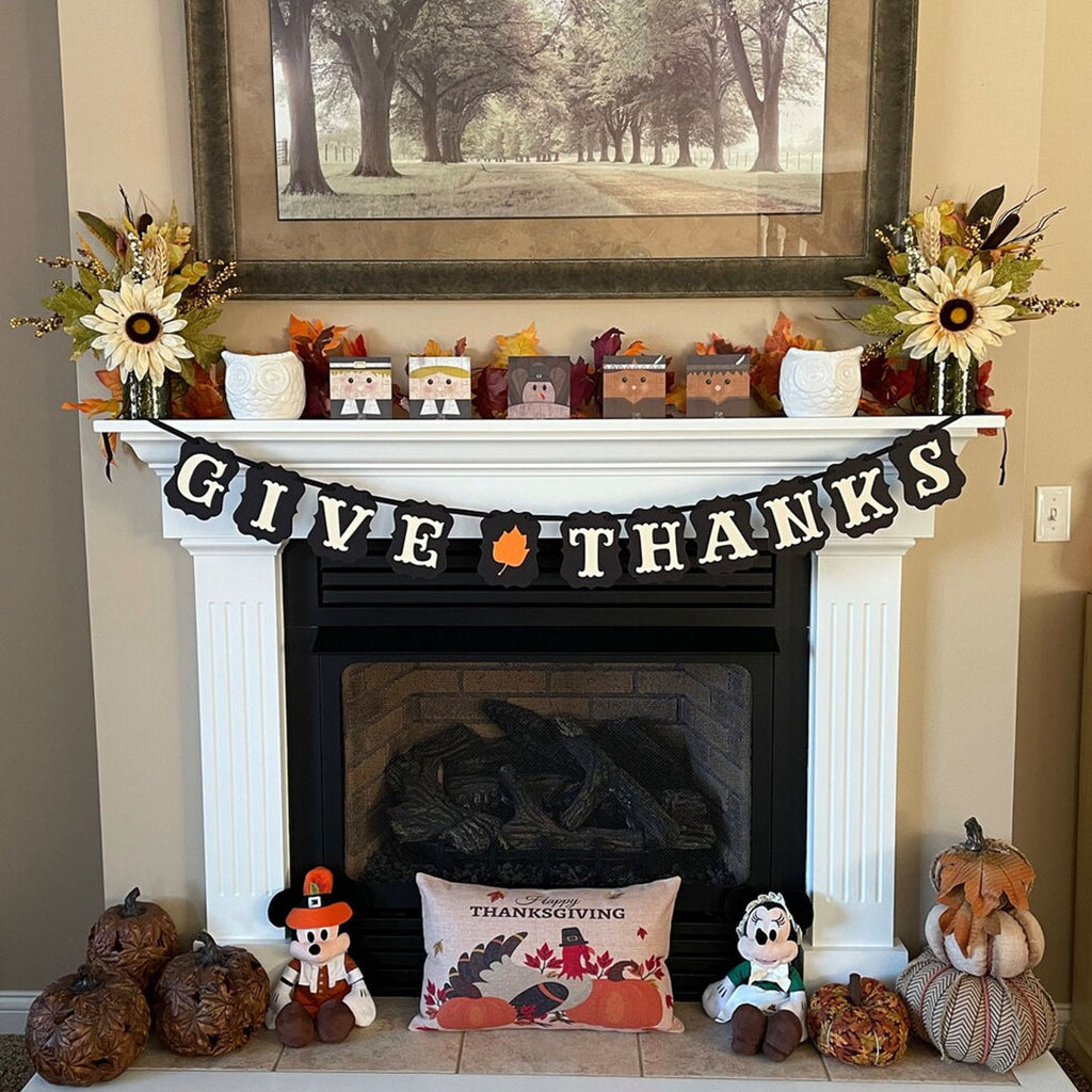 Thanksgiving Decoration Wooden Sign Set, Mantel Decoration
