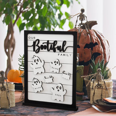 Personalized Our Bootiful Family Sign, Decoration Halloween Family Sign