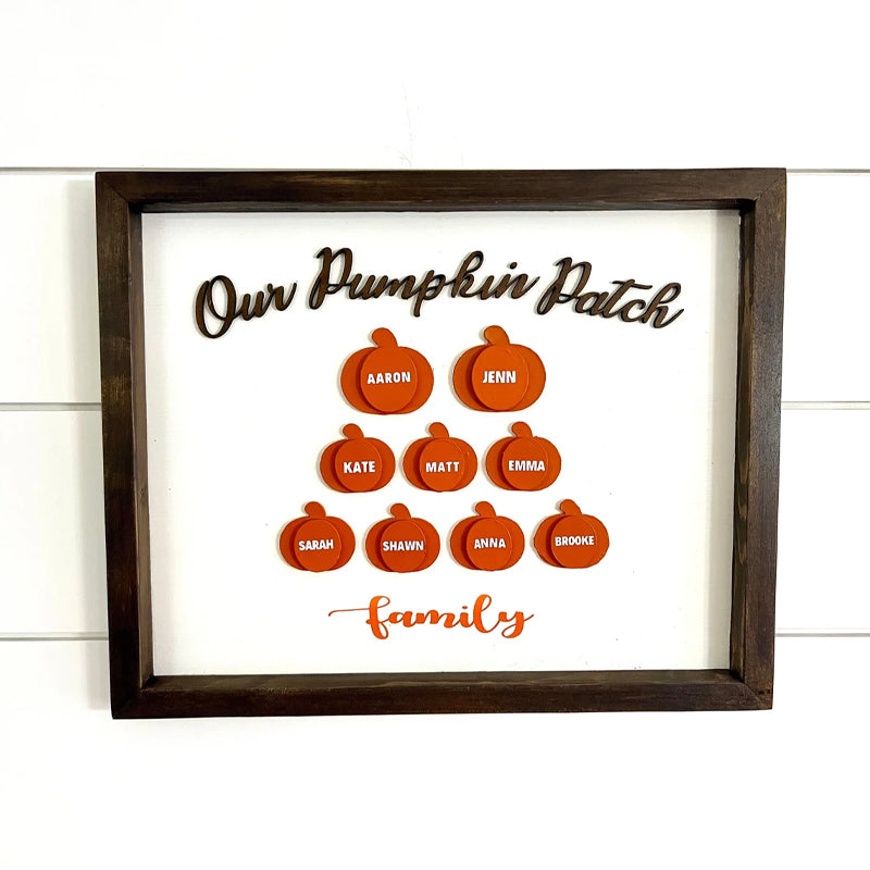 Personalized Our Pumpkin Family Sign Thanksgiving