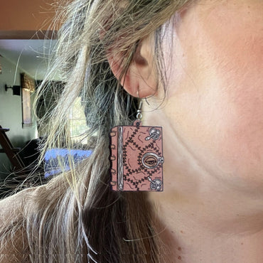 Spell book Halloween Earrings