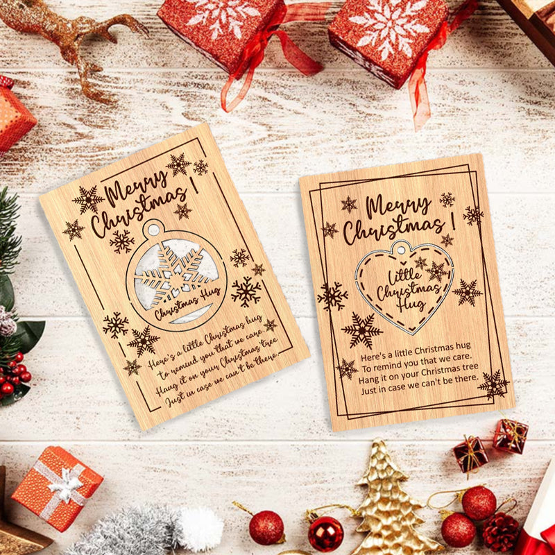 Personal Wooden Cards Decorated For Christmas