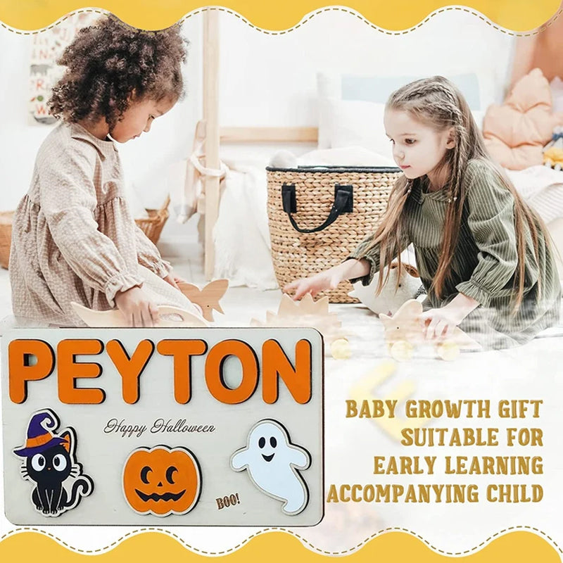 Personalized Halloween Baby Name Decoration Board